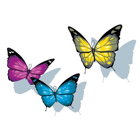 Sticker 3 Papillons