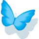 Sticker Papillon bleu
