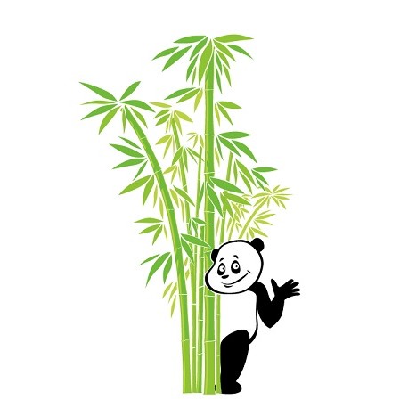 Sticker Panda Buisson