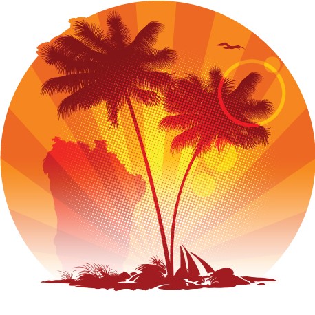 Sticker "Ile tropicale"