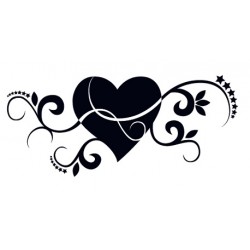 Sticker Coeur Floral