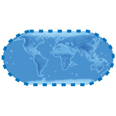 Sticker "Planisphère bleue"